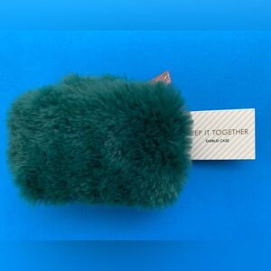 NWT Fluffy Green Earbud Case